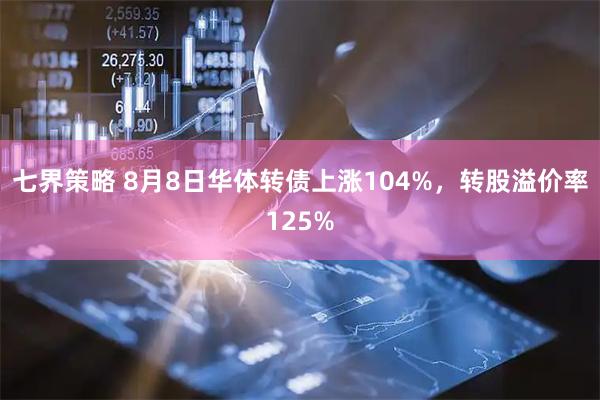 七界策略 8月8日华体转债上涨104%，转股溢价率125%