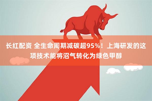 长红配资 全生命周期减碳超95%！上海研发的这项技术能将沼气转化为绿色甲醇